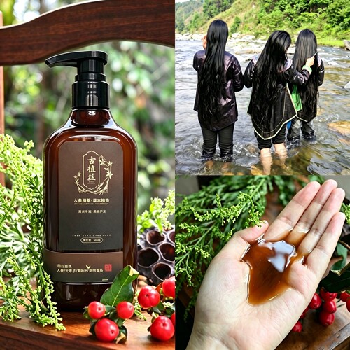 广西古植丝侧柏叶植物洗发水氨基酸无月桂醇无硅油首乌草本养头发