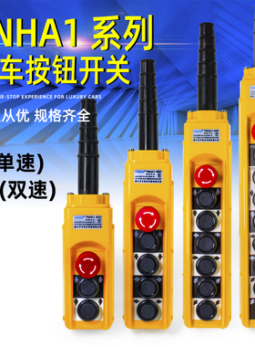 行车开关TNHA1-61C 61CS  COB 防雨起重机按钮控制站 带急停双速