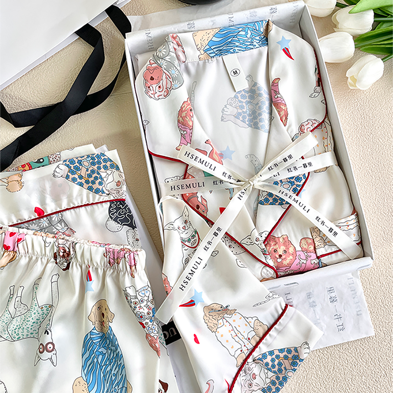 卡通狗宠物印花睡衣家居服