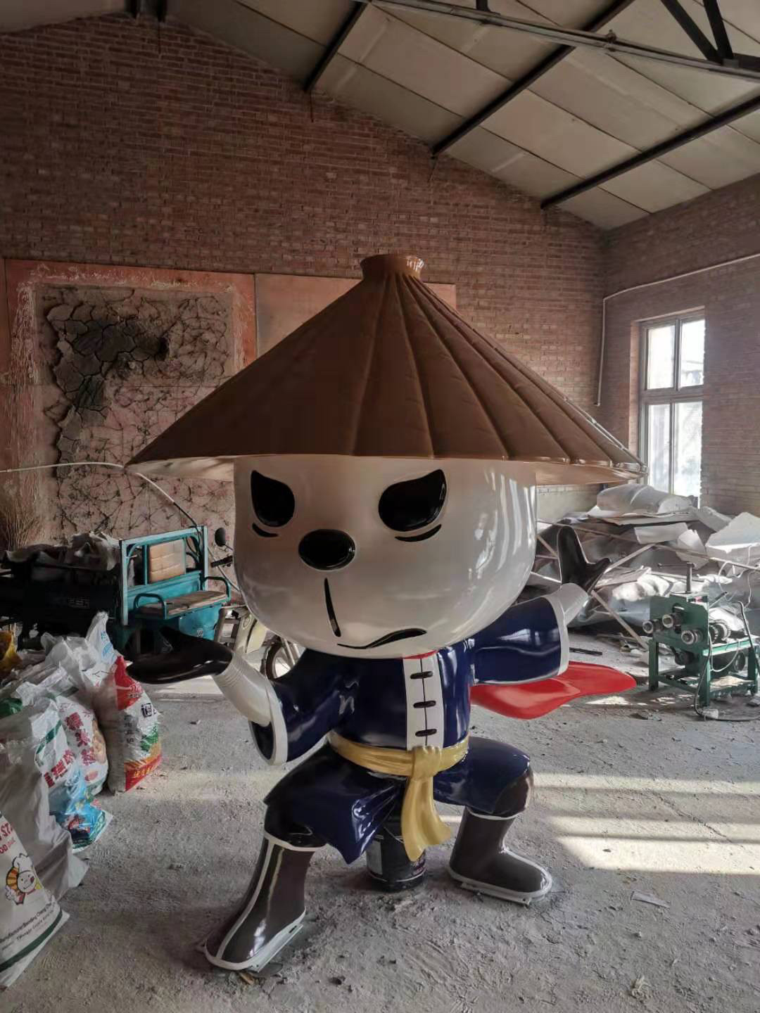 来图定制蜀大侠玻璃缸摆件卡通人偶服装订做行走人偶制作