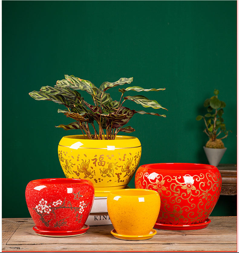 2022喜爱陶瓷花盆带托盘特价个性创意多肉室内家用吊兰绿萝盆清仓,鲜花速递/花卉仿真/绿植园艺,花盆,淘宝优惠券,粉丝福利购,淘宝优惠卷