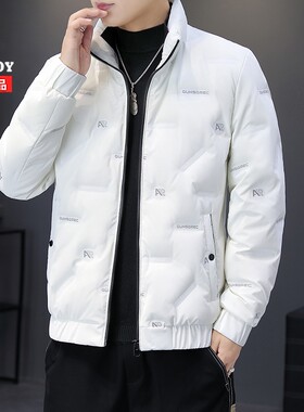 花花公子轻薄立领休闲羽绒服男