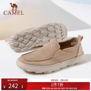 透气软底板鞋 新款 舒适套脚休闲鞋 子 开车鞋 单鞋 骆驼男鞋 春季