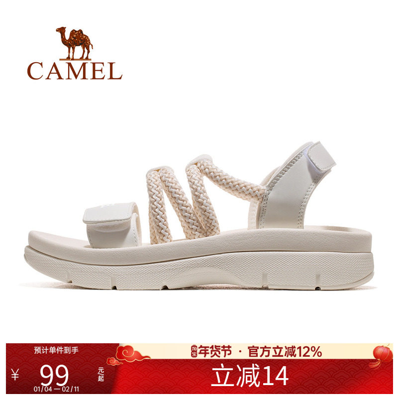 骆驼运动鞋女款凉鞋2025夏季新款女鞋沙滩鞋女防滑软底魔术贴鞋子,运动鞋new,运动沙滩鞋/凉鞋,淘宝优惠券,粉丝福利购,淘宝优惠卷