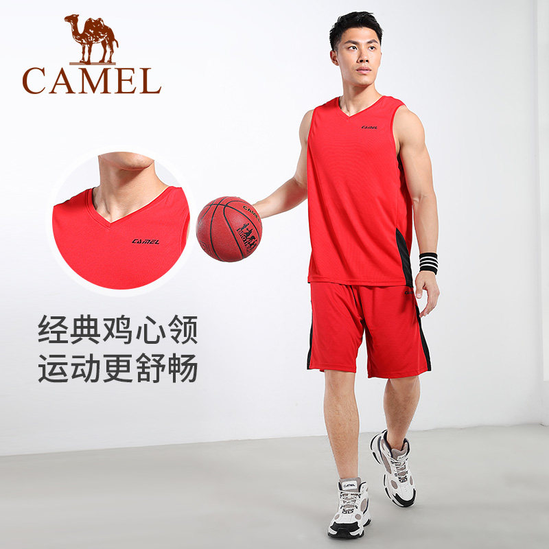 CAMEL BASKETBALL JERSEY TRACKSUIT MENS QUICK DRYING VEST SHORTS RACE TRAINING JERSEY TEAM JERSEY AMERICAN JERSEY