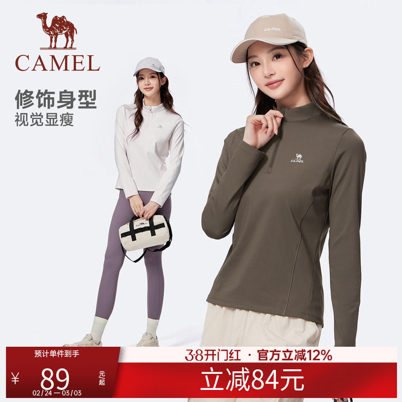 骆驼纯棉T神夏日T恤女短袖2025夏新款情侣宽松复古运动休闲上衣男