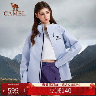 骆驼凯甲硬壳冲锋衣女威锋MICR0TOP-TEX防水透汽外套户外登山服装