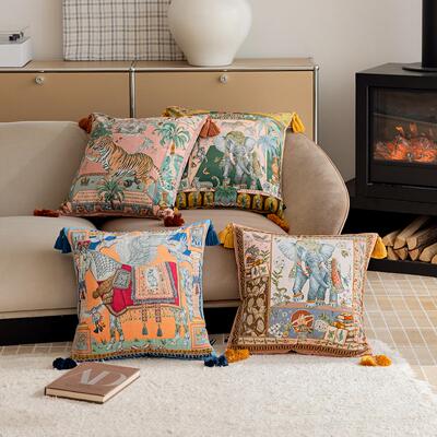 YH183新中式复古丝绒抱枕