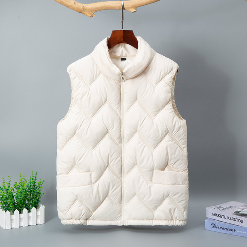 马甲女秋冬羽绒棉加绒加厚保暖