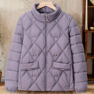 2025新款女士冬装棉衣中老年羽绒棉服外套立领新款大口袋棉袄女