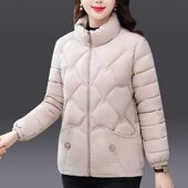 羽绒棉棉服冬装 加厚外套 小棉袄短款 2025新女棉衣中老年妈妈装 韩版
