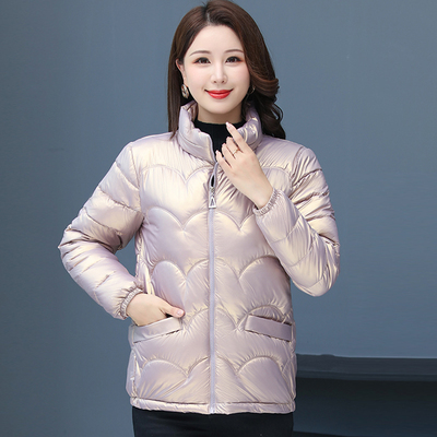 2022短款反季亮面棉衣韩版