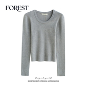 清仓 U领长袖 2件5折 不退不换 温柔无缝针织衫 毛衣打底衫 内搭