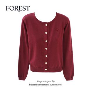 不退不换 2件5折 系温柔短款 爱心长袖 上衣开衫 圆领针织衫 清仓