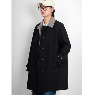 春秋装 200斤韩版 大码 胖mm中长款 棉 风衣外套女妈妈装 显瘦2026新款