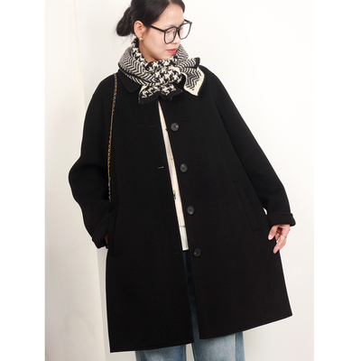 显瘦加肥加大码羊毛大衣胖MM外套
