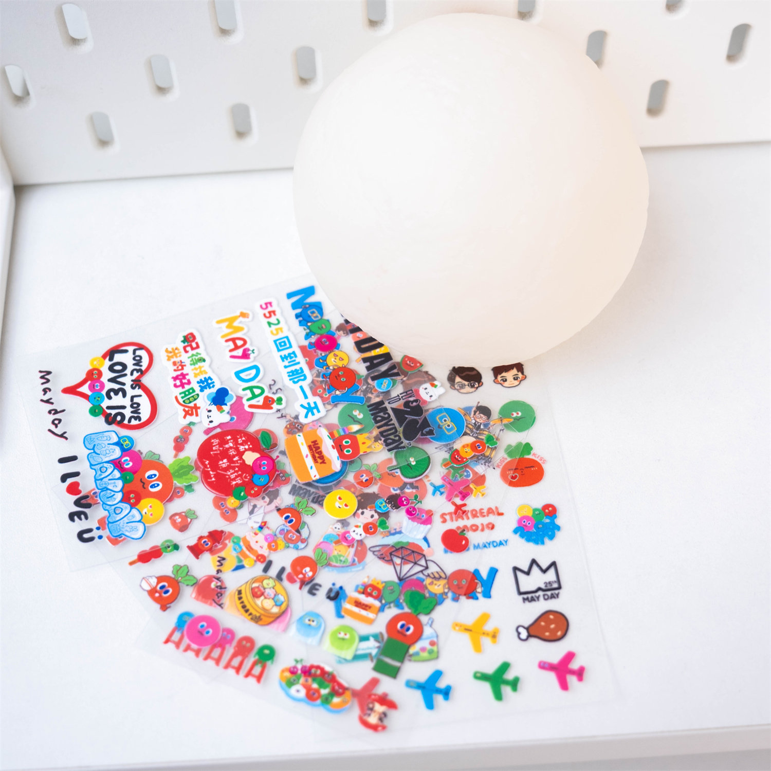 物料周边uv转印贴定制明星应援爱豆创意歌词文案撕膜留字水晶标贴