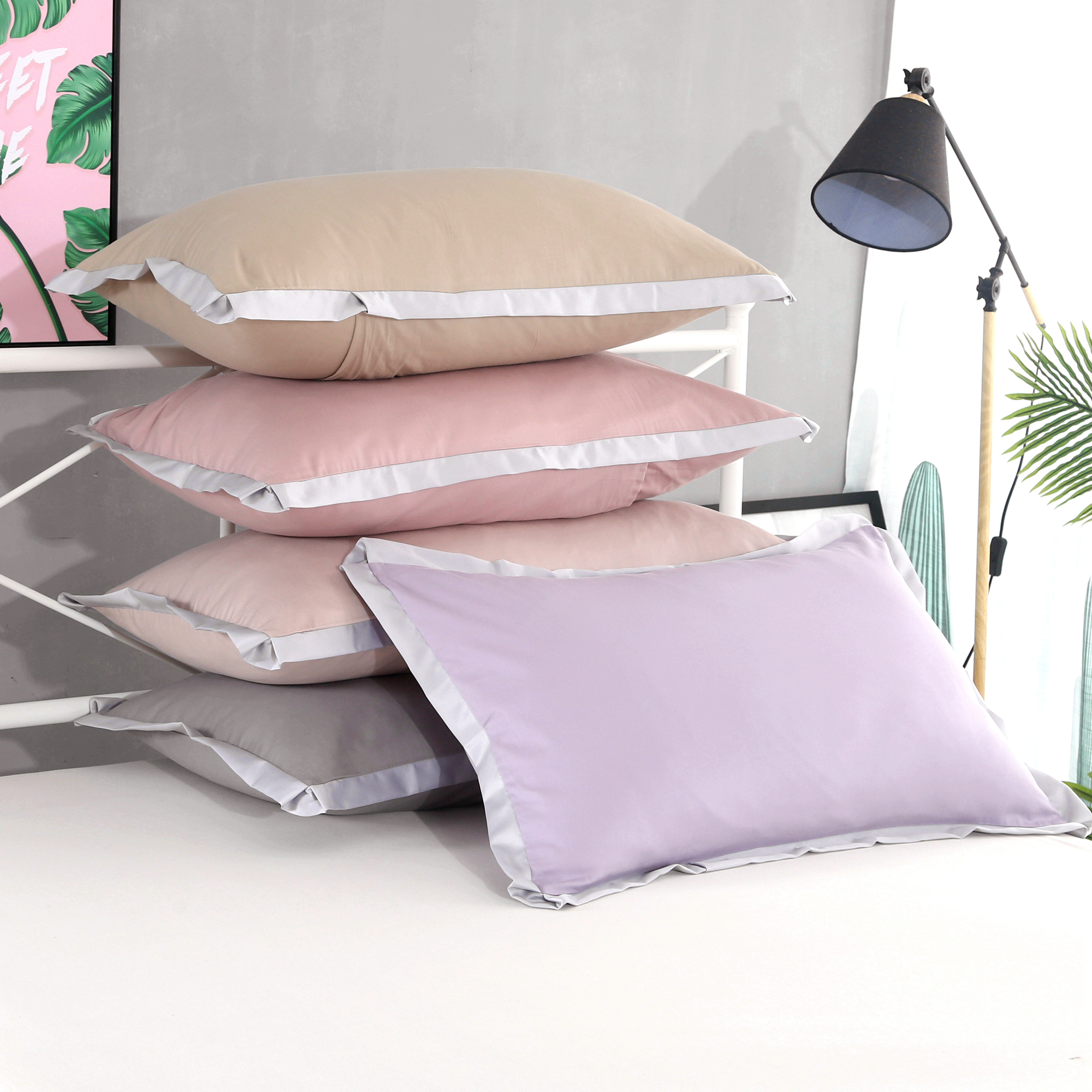 大号一对枕套纯棉全棉枕头套简约