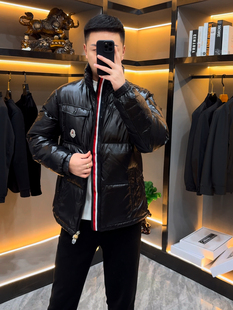 路易蒙口玛雅彩虹条加厚免洗东北冬季高端亮面羽绒服男女官方外套