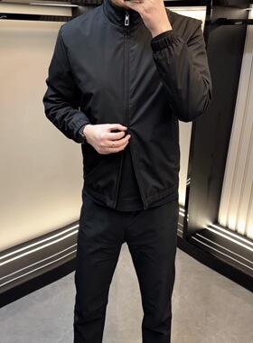 YSOP/1102高端好品质立领春秋纯色橡筋下摆春秋季商务休闲夹克