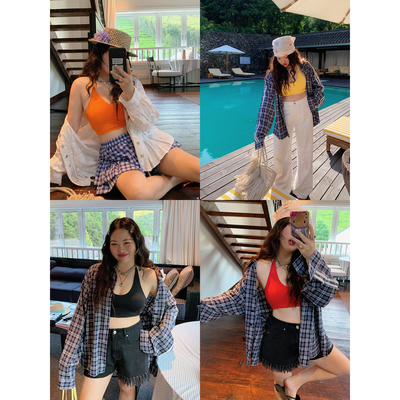 Dazi金大支辣妹挂脖吊带