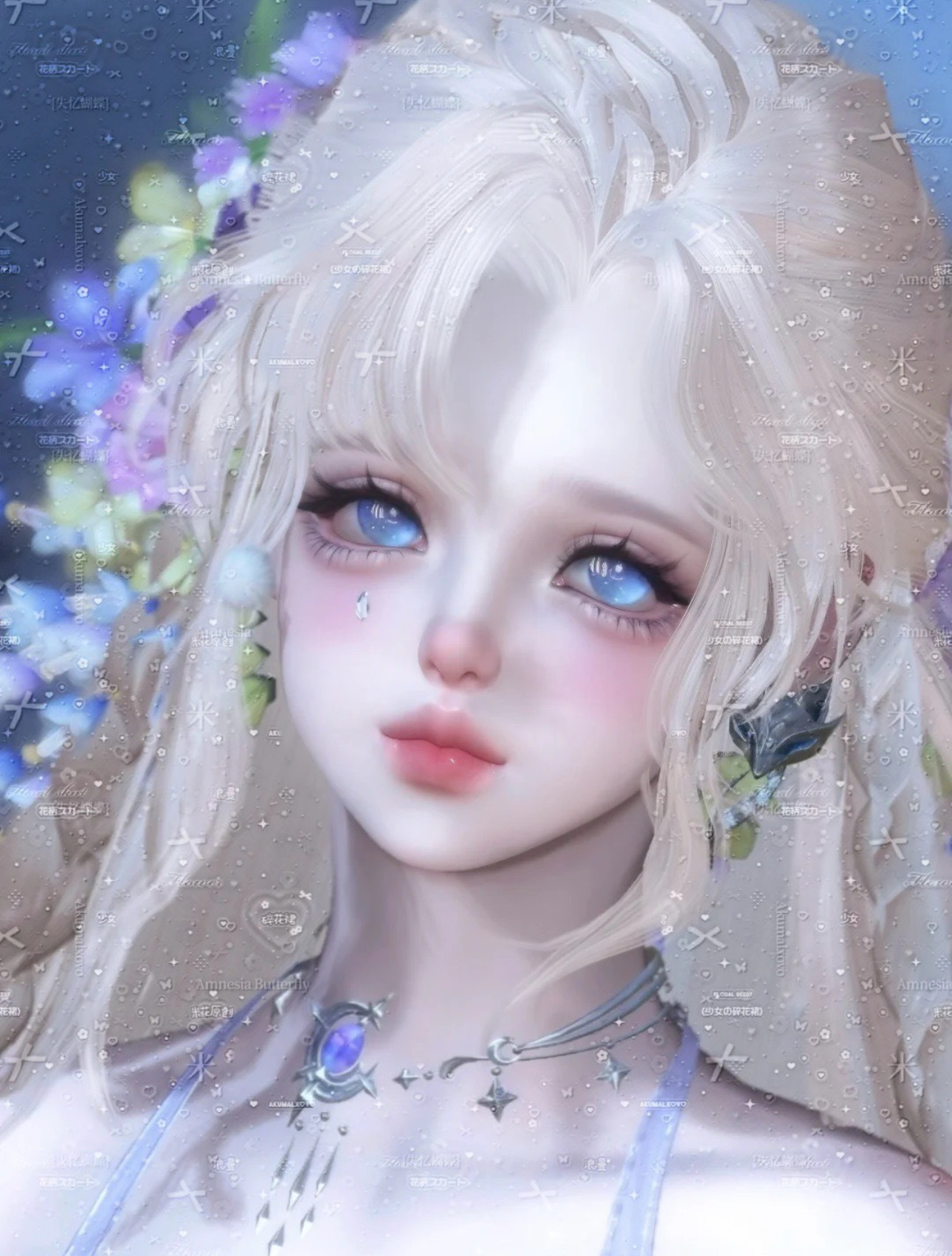 小天鹅双款 豹米花 米花原创 逆水寒手游捏脸素问九灵玄机女通用