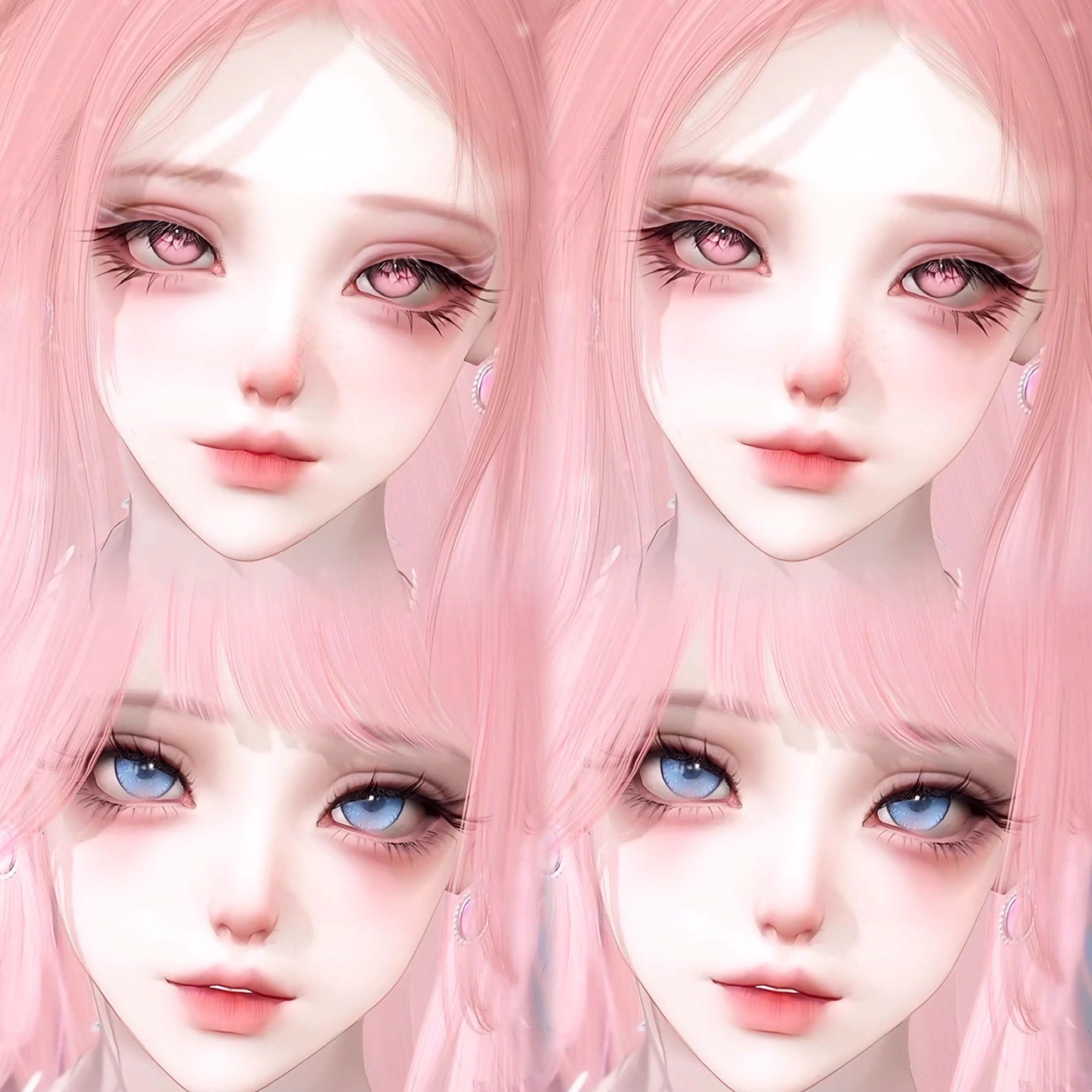 发2 桃花雪 泠木香子 逆水寒手游捏脸女通用