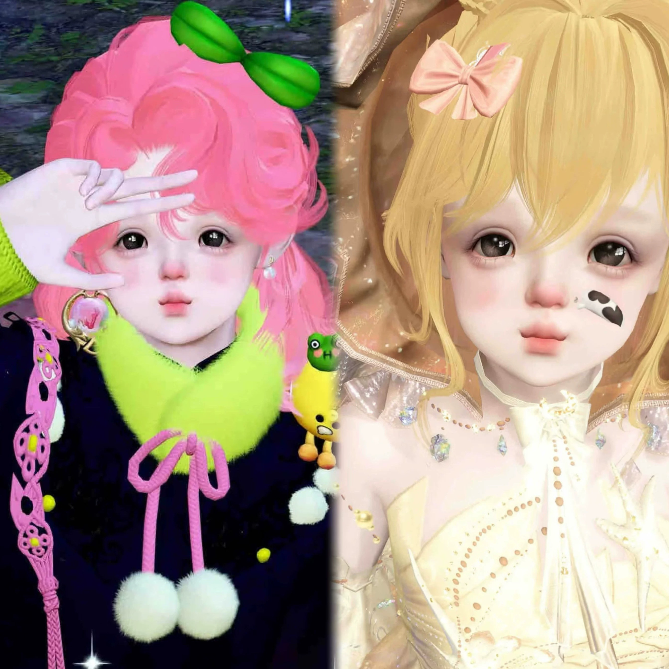 发3 卷心菜 闷葫芦 逆水寒手游捏脸全职业女通用 原版