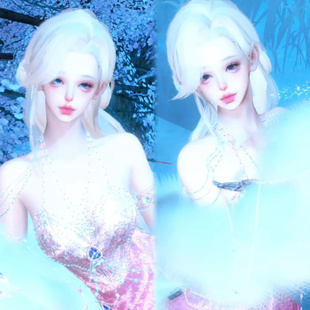 李李呀 三妆 群限 逆水寒手游捏脸女通用 花神系列 原版 芙蓉花