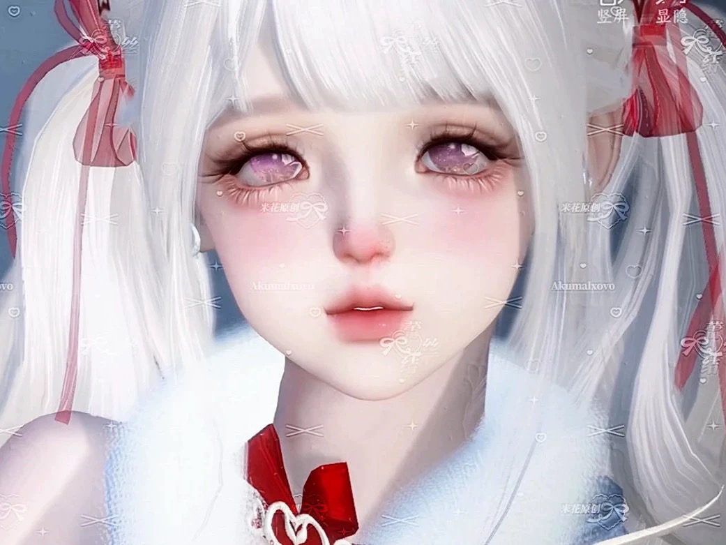 发4 小樱桃 妲己捏脸 貂米花 豹米花 逆水寒手游捏脸女通用 原版