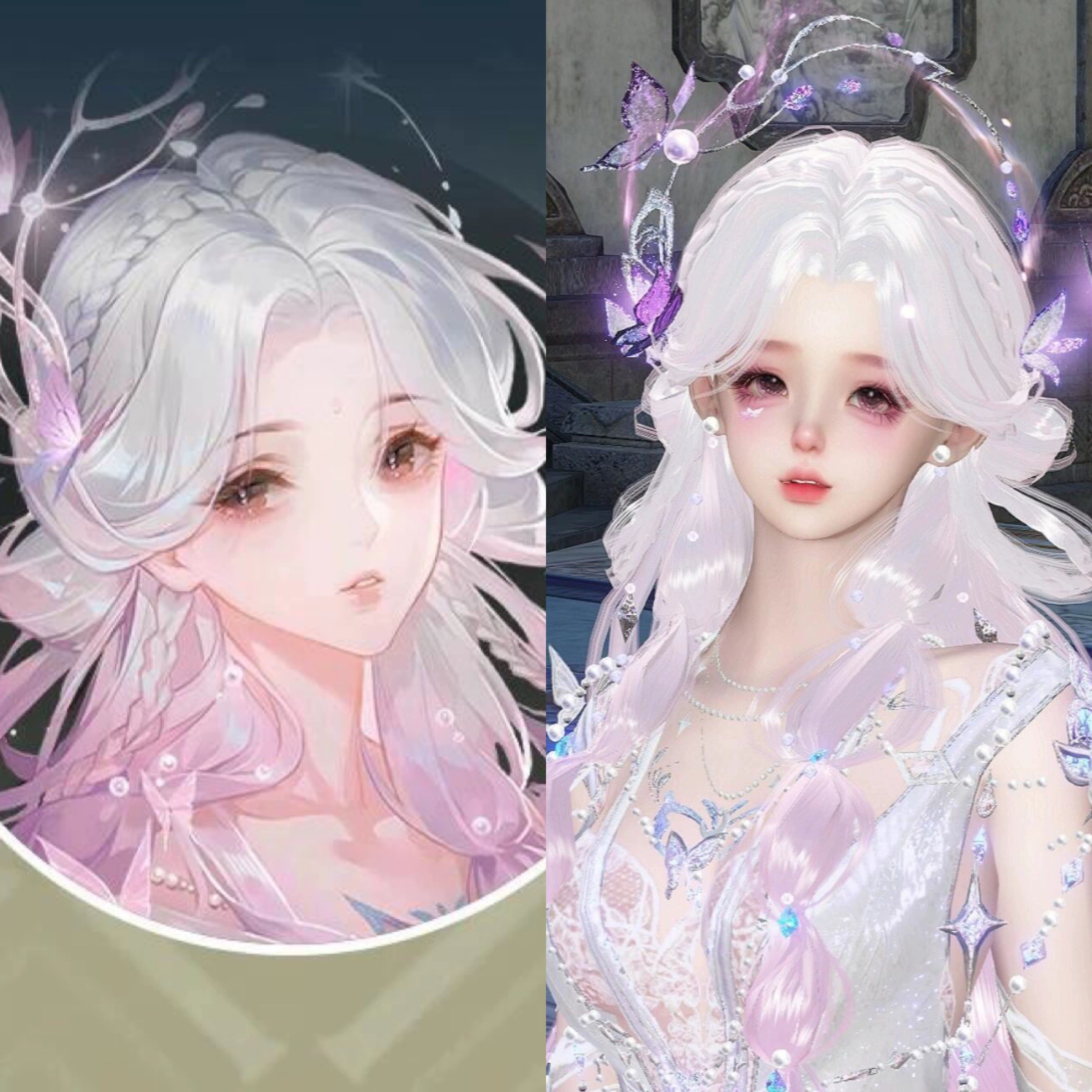 紫微天赏头像仿捏 逆水寒手游捏脸 全职业女通用素问九灵龙吟甜妹