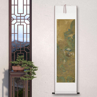 明 张翀 蓬山遇辇轴 仕女风景国画装饰画高清喷绘复制临摹范本