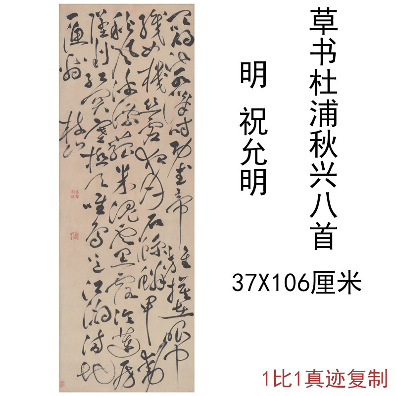 祝允明草书杜浦秋兴八首