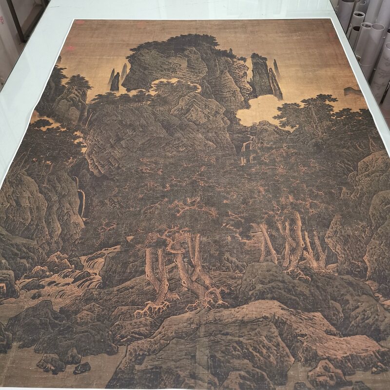 李唐万壑松风图复古书画