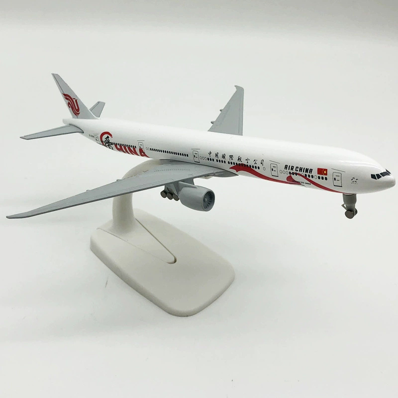 20CM 国航B777爱国号飞机模型 国航大爱777 合金飞机航模摆件
