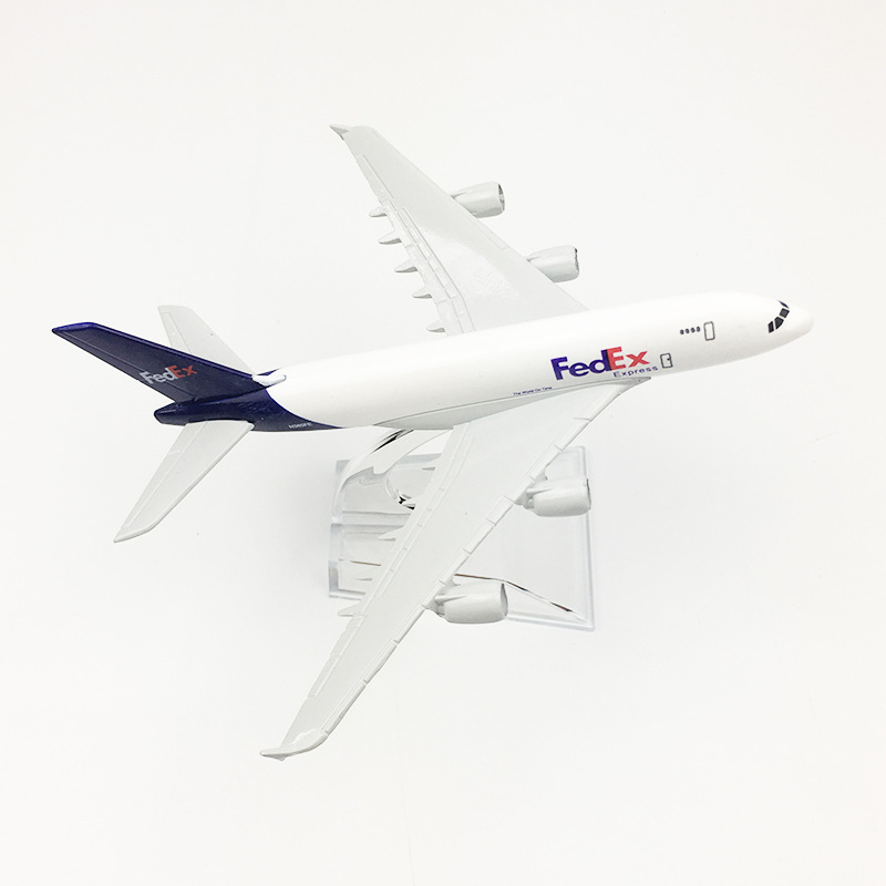 16CM合金飞机模型 联邦货机空客A380厂家直销 送礼佳品 印刷
