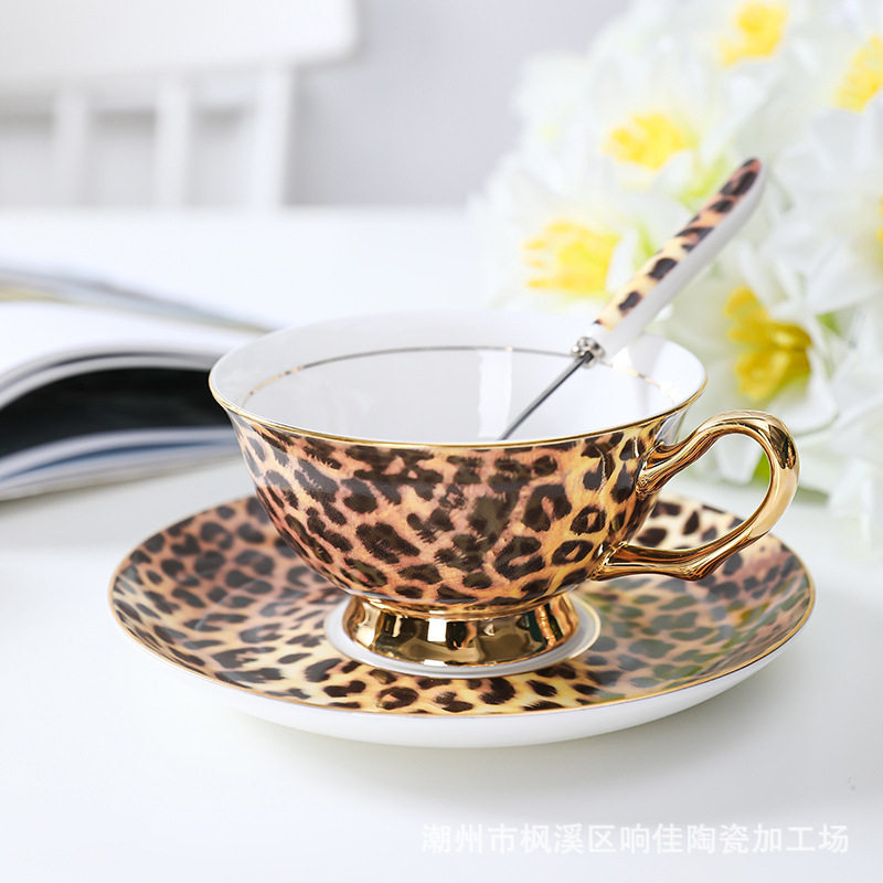 欧式骨瓷描金咖啡杯子陶