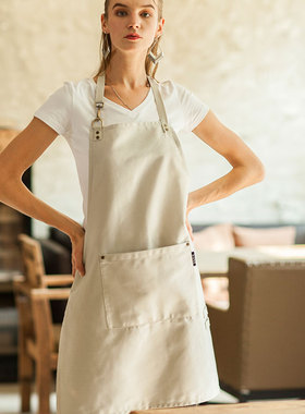 日式围裙家用厨房保护衣服可爱日系韩版北欧风做饭罩衣女简约时尚