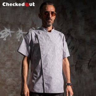 厨师工作服男女酒店餐饮后厨厨房西餐速干厨师服短袖夏季透气工装