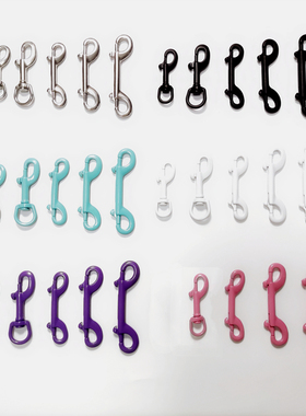 DIVE1001 316 90mm不锈钢单头钩双头钩黑色蛋钩潜水挂环简易钩挂