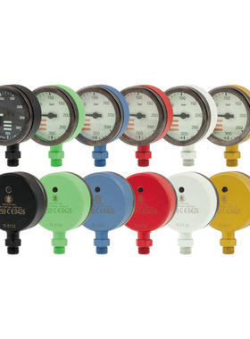 TECLINE 52MM 300bar 金属彩色压力表头专业潜水残压表单SPG