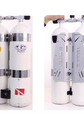 DECO CALLER水肺技术潜水双瓶配重系统V Weight钢瓶尾部铅块包胶