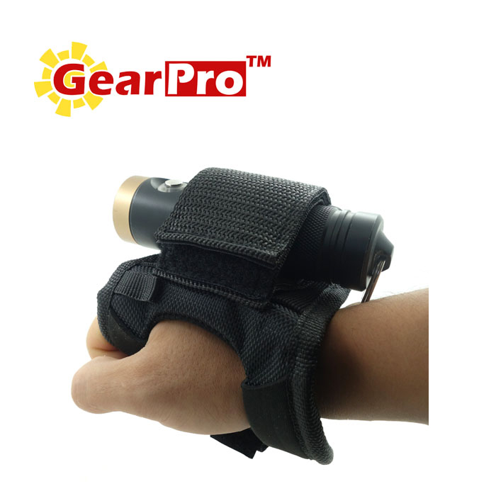 GearPro潜水手电筒手腕套补光摄影视频灯手套手掌灯架支撑臂套