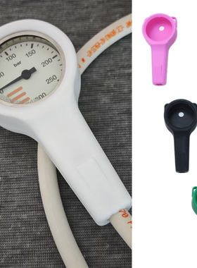 潜水配件残压表保护套高压表SPG表壳EPDM黑色橡胶套金属表头适用