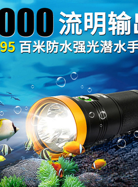 Scubalamp RD95潜水强光手电筒4000流明高亮休闲潜水专业潜水照明