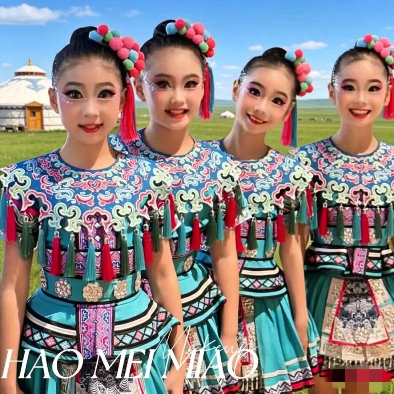 小荷风采花瑶娃的星空梦儿女童民族第是十三届舞蹈演出服表演服装