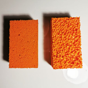 橘色进口海绵特效化妆用品擦伤大眼海绵淤青油彩肤蜡伤效戳胡茬