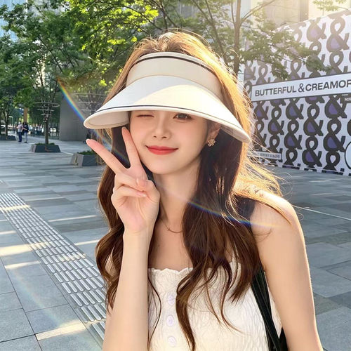 防晒帽子女2026新款夏季大檐UV防紫外线户外遮阳帽骑车空顶太阳帽