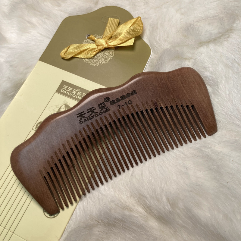 加厚老桃木天天见精品桃木梳子密齿原木无漆实木防静电防脱发按摩