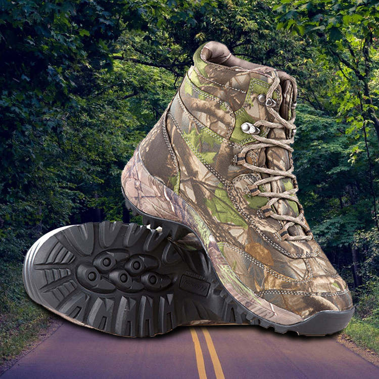 户外中帮迷彩透气防水徒步登山鞋